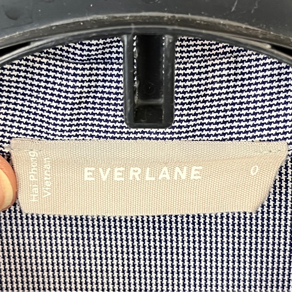 Everlane The Parklet Shirtdress Blue White Cotton Oversized Sz 0 - Picture 9 of 11